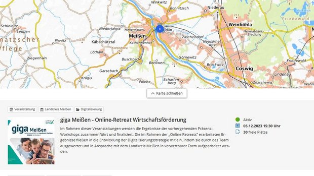 Screenshot vom Beteiligungsportal des Landkreises Meißen