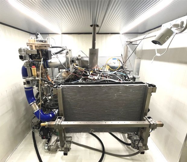 Das Bild zeigt einen Ethanol-Antrieb.